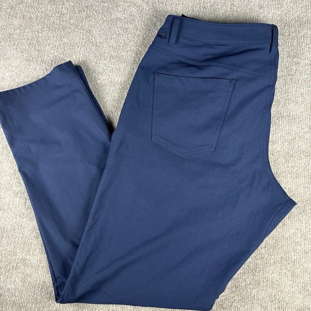 Lululemon Mens 36 Navy ABC Pants 5 Pocket Stretch Performance 31 Inseam